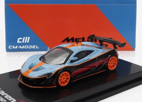 Cm-Models - McLAREN P1 GTR N 0 2015 BLACK LIGHT BLUE ORANGE