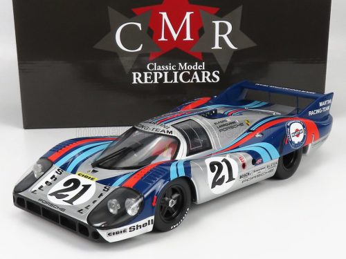 CMR - PORSCHE 917LH 4.9L TEAM MARTINI RACING N 21 24h LE MANS 1971 VIC ELFORD - GERARD LARROUSSE SILVER BLUE