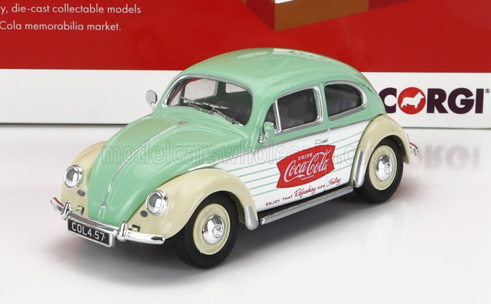 Corgi VOLKSWAGEN BEETLE MAGGIOLINO COCA COLA 1951 GREEN WHITE BEIGE Megamodell.eu