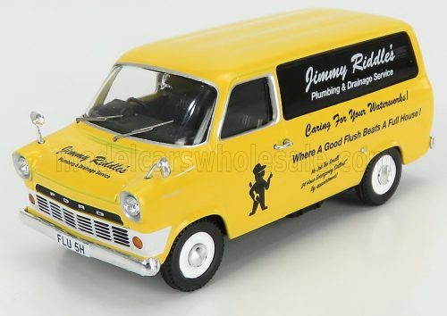 Corgi - FORD ENGLAND TRANSIT MKI VAN JIMMY RIDDLES 1970 YELLOW