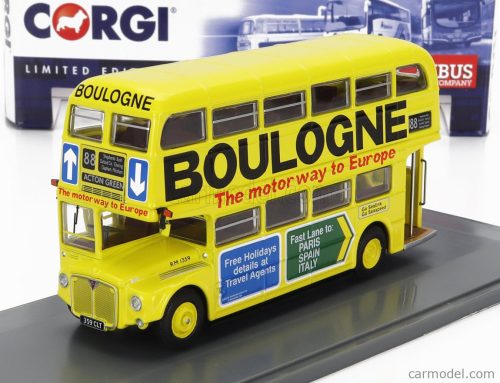 Corgi - Aec Type Rm Autobus London Transport Boulogne Route 88 Action Green 1949 Yellow