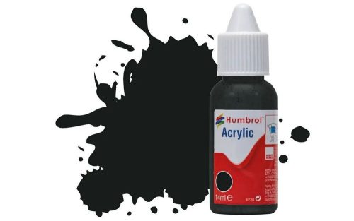 Humbrol - HUMBROL ACRYLIC DROPPER BOTTLE 14ML No 91 Black Green Matt