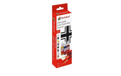 Humbrol - Humbrol Acrylic Paint & Brush Luftwaffe WWII Colours