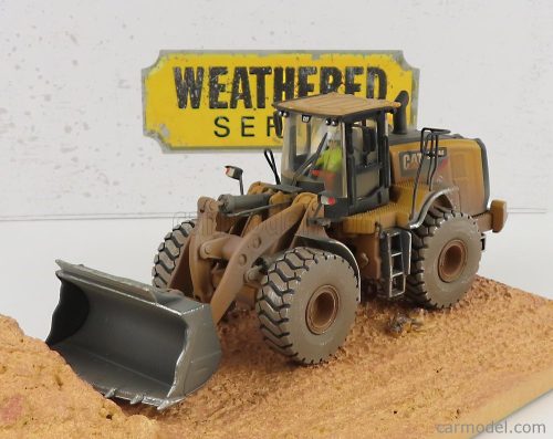 Dm-Models - Caterpillar Cat966M Ruspa Gommata - Scraper Tractor Weathered Medium Wheel Loader Yellow Black