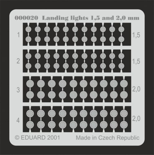 Eduard - Landing Lights 1,5 and 2mm