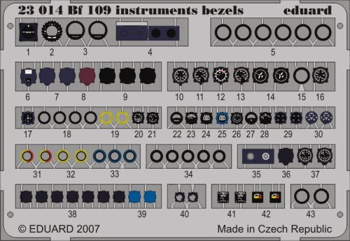 Eduard - Bf 109 Instruments Bezels 1/24