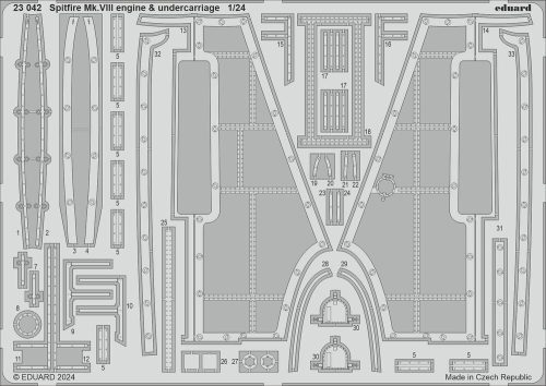 Eduard - Spitfire Mk.VIII engine & undercarriage  AIRFIX