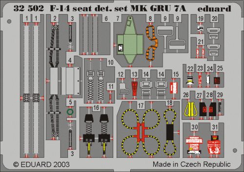 Eduard - F-14A Tomcat Ejection Seat for Tamiya