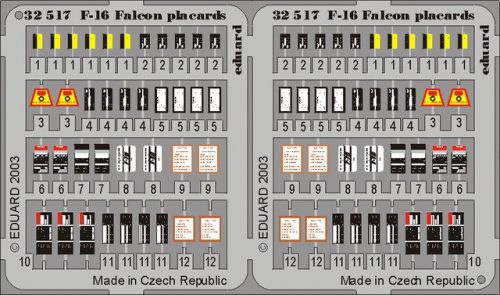 Eduard - F-16 Falcon Placards for Hasegawa