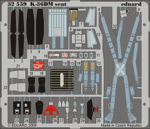 Eduard - MiG-29 Fulcrum K-36DM Seat for Trumpeter