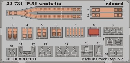 Eduard - P-51 Seatbelts for Tamiya