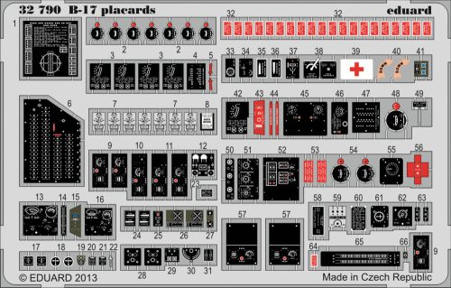 Eduard - B-17 Placards for Hk Models