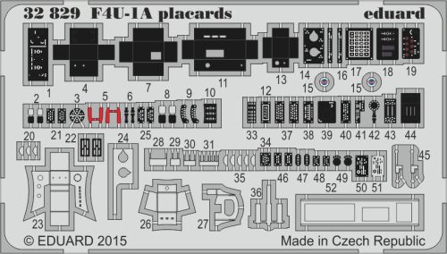 Eduard - F4U-1A Placards for Tamiya