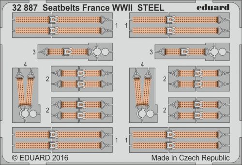 Eduard - Seatbelts France WWII Steel