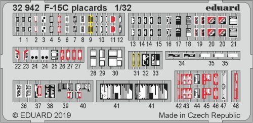 Eduard - F-15C Placards for Tamiya