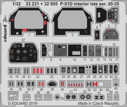 Eduard - P-51D Interior Late Ser. 20-35 for Tamiya