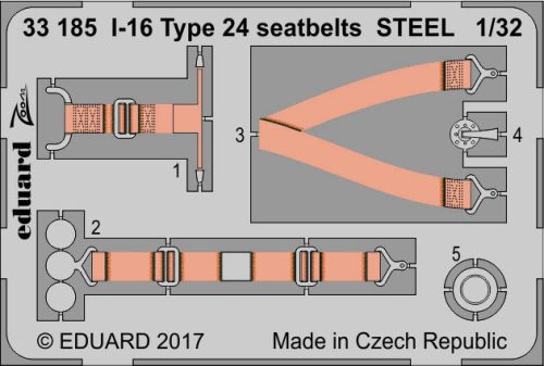 Eduard - I-16 Type 24 Seatbets Steel for ICM