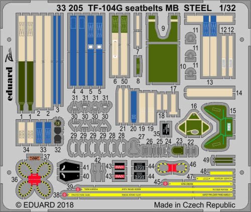 Eduard - Tf-104G Seatbelts Mb Steel for Italeri