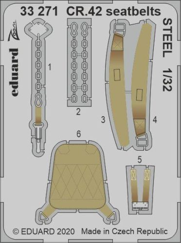 Eduard - CR.42 seatbelts STEEL for ICM