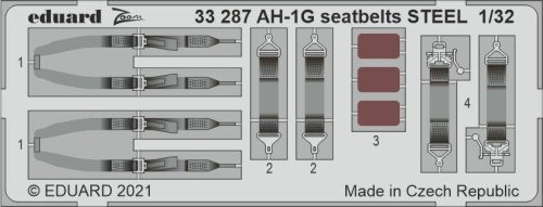 Eduard - Ah-1G Seatbelts Steel 1/32 For Icm