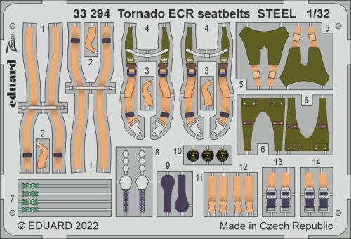 Eduard - Tornado Ecr Seatbelts Steel For Italeri