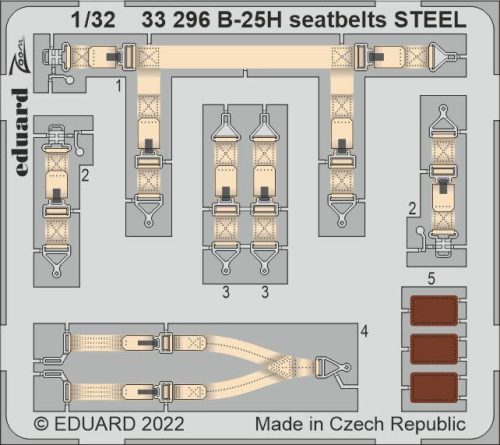 Eduard - B-25H Seatbelts Steel For Hkm