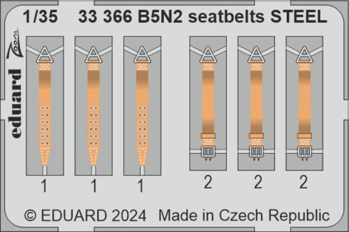 Eduard - B5N2 seatbelts STEEL  BORDER MODEL