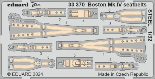 Eduard - Boston Mk.IV seatbelts STEEL  HKM