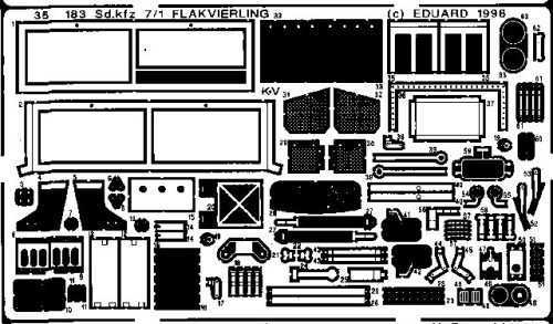 Eduard - Sd.Kfz 7/1 Flakvierling Detail