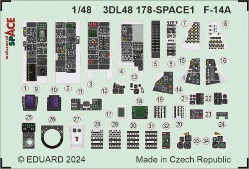 Eduard Accessories - F-14A SPACE  GREAT WALL HOBBY