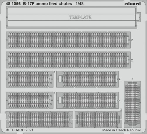 Eduard - B-17F ammo feed chutes for HKM