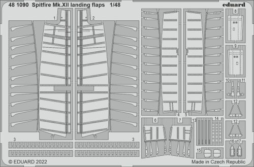 Eduard - Spitfire Mk.XII landing flaps for AIRFIX