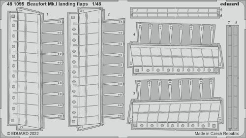 Eduard - Beaufort Mk.I landing flaps for ICM