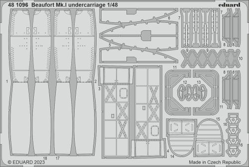 Eduard - Beaufort Mk.I undercarriage for ICM