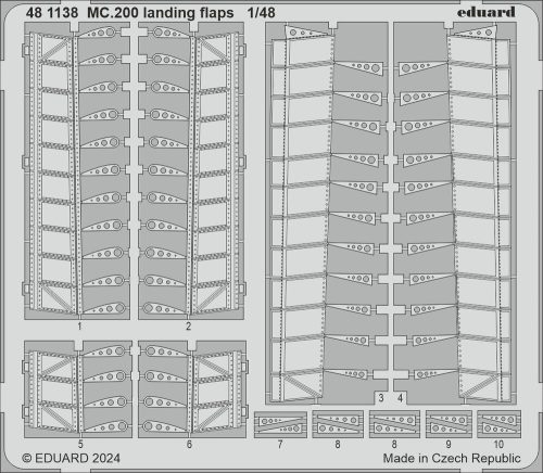 Eduard Accessories - MC.200 landing flaps ITALERI