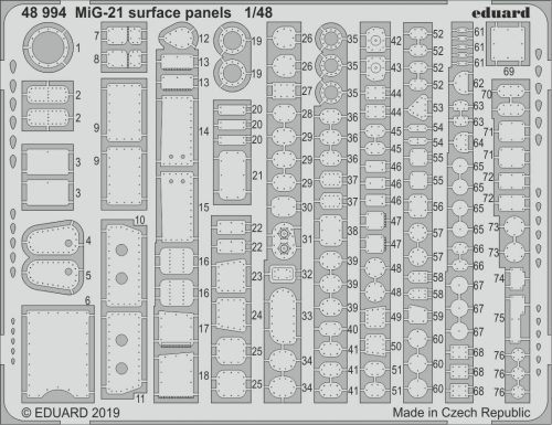 Eduard - MiG-21 surface panels for Eduard