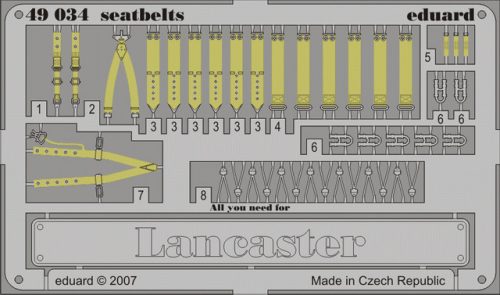 Eduard - Lancaster seatbelts for Tamiya