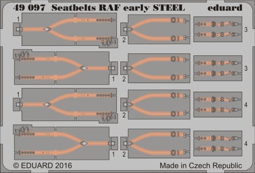 Eduard - Seatbeltes RAF early STEEL