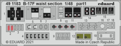 Eduard - B-17F waist section for HKM