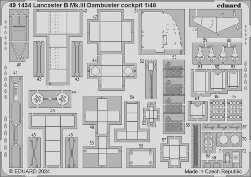 Eduard - Lancaster B Mk.III Dambuster cockpit 1/48 HKM