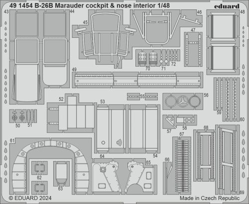 Eduard - B-26B Marauder cockpit & nose interior  ICM