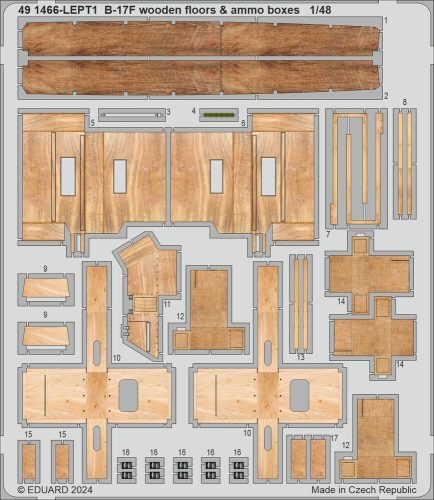 Eduard - B-17F wooden floors & ammo boxes 1/48