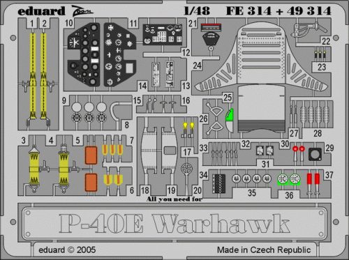 Eduard - P-40E Warhawk for Hasegawa