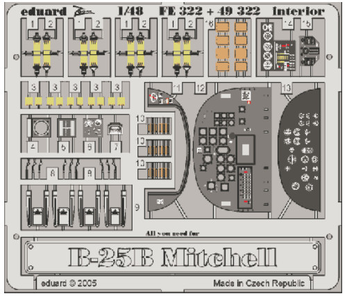 Eduard - B-25B Mitchell interior for Accurate Miniatures