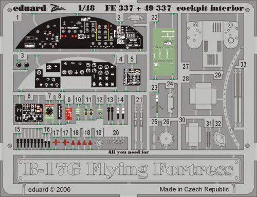 Eduard - B-17G Flying Fortress cockpit interior for Revell/Monogram