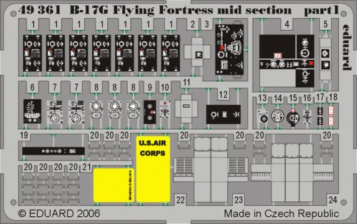 Eduard - B-17G Flying Fortress mid section for Revell/Monogram