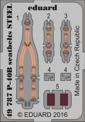 Eduard - P-40B seatbelts STEEL for Airfix