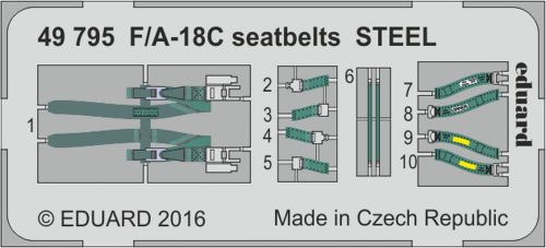 Eduard - F/A-18C seatbelts STEEL for Kinetic