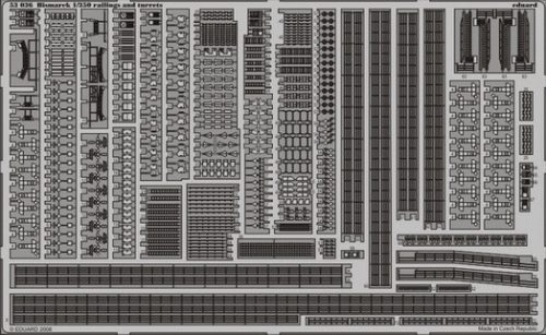 Eduard - Bismarck railings and turrets for Revell