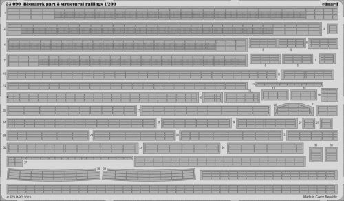 Eduard - Bismarck part 8 - structural rail. f. T.